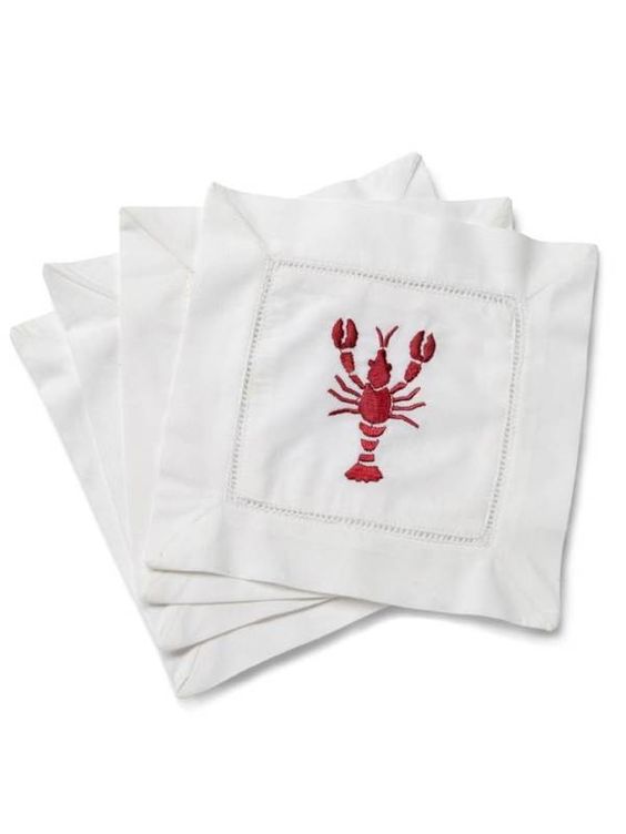 Jacaranda Living lobster cocktail napkin