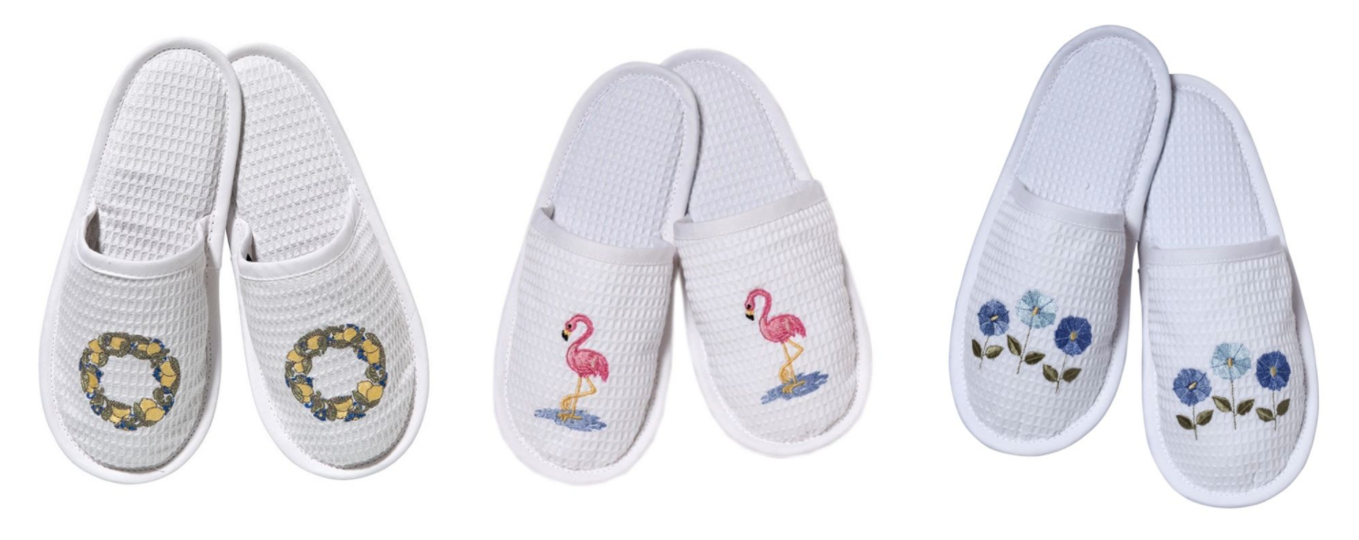 the best embroidered slippers at home